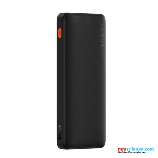 Baseus Airpow 10000mAh 20W Fast Charge Power Bank Black（With Simple Series Charging Cable USB to Type-C 30cm ）